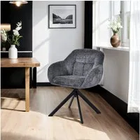 Duhome Loungesessel (9-213A), Armlehnstuhl aus Chenille-Stoff, Schminktisch Stuhl 360° drehbar