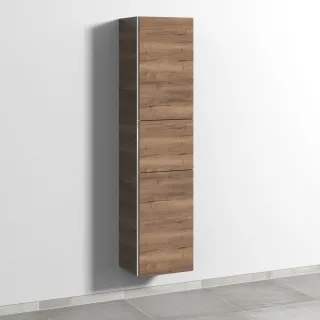 Sanipa 3way Hochschrank mit 2 Türen und 1 Auszug, Eiche-Tabak BR10550