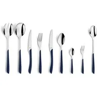 Kuppels Besteck-Set PRISMA (44-tlg), 6 Personen, Edelstahl Rostfrei 18/0, spülmaschinenfest, in indigoblau, mattiert