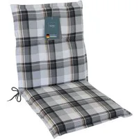 LILENO HOME Polsterauflage Niedriglehner, bequeme Sitzauflage für Gartenstühle, Stuhlkissen, (1 St., 1er Set), Gartenstuhl Auflage in Karo Grau, Sitzpolster waschbar