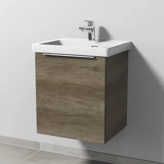 Sanipa 3way Waschtischunterbau zu Villeroy & Boch Subway 3.0 Waschtisch mit 1 Tür, Eiche-Nebraska UM84437