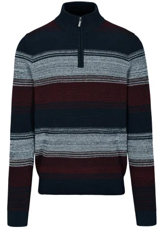 Commander FLAG - Zip Troyer Pullover BLUE NAVY - Gr. - 3XL