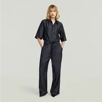 G-STAR Jumpsuit JMP Regular mit Hemd-Details, Denim-Look, Regular Fit