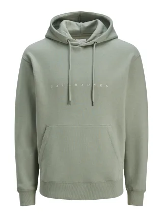 JACK&JONES - JJESTAR JJ SWEAT HOOD NOOS PLS iceberg green