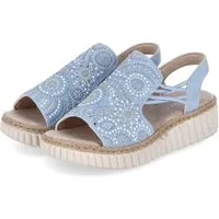 Rieker Rieker 69246-10 Damen Textil & Synthetik blue Sandalette