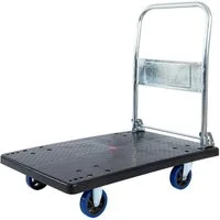 FOXSPORT Transportwagen klappbar, Plattformwagen, Transportroller, Handwagen, Klappwagen, Einklappbarer 90° Handgriff, Belastbar bis 250 kg, Ladefläche 90x60 cm