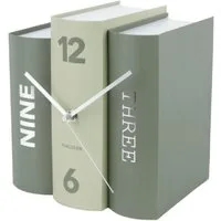Karlsson Uhr Tischuhr Book Grün (20x15cm)