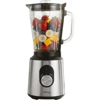 shop'n smile ideoon Standmixer Edelstahl Standmixer 1,5L Glasbehälter 1000W Küchenmixer rutschfest, 1000 W, 1,5 L, 1000 W, 2 Stufen + Pulse, Edelstahl/Glas, spülmaschinenfest