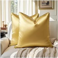 BYSURE Kissenbezüge Goldene Dekokissenbezüge, 45 x 45 cm, (2 Stück), Kissenbezüge für Couch, Sofa, Bett, luxuriöse Sommerkissenbezüge