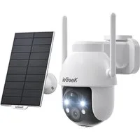 TWUFY Überwachungskamera 2K 3MP Überwachungskamera Aussen Solar, 360° PTZ Kamera Aussen Akku (Aussen, Außen, Außenbereich Sicherheit, Außenbereich, außen, Outdoor, mit Farbnachtsicht solar Kamera Überwachung außen, 1-tlg., PIR Bewegungsmelder Cloud/T