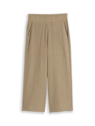Tom Tailor - Culotte in Crinkle-Optik grün - Gr. - 28