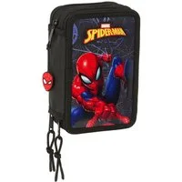 safta Federmäppchen Marvel Spider-man - Mäppchen Federmappe, 37 Teile, 3-fach gefüllt, (37-tlg., Jungen), Reißverschluss
