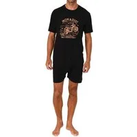 Normann Pyjama Normann Herren kurzarm Schlafanzug Shorty Pyjama mit Frontprint