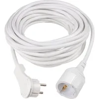 as - Schwabe Verlängerungsleitung mit Flachstecker Schuko Innen Verlängerungskabel, Typ F (Schuko), Flachstecker, Typ F (Schuko) (1000 cm)