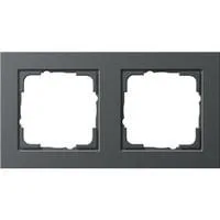 Abdeckrahmen 2-fach E2 System 55 anthrazit Kunststoff Thermoplast IP20 anthrazit, Retail