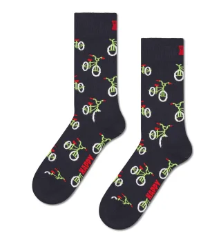 happy socks - Trick Bike Sock Schwarz - Gr. - 43.5