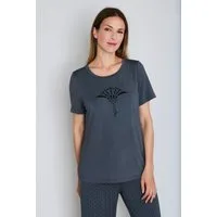 JOOP! Pyjamaoberteil Luxe mit dezenter Logostickerei