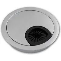 McPower Kabelkanal Kabeldurchführung WB-02, Metall, silber, Ø70mm