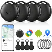 Blossom Android Smart Tag 4er Pack mit Google Find Hub Key Finder, GPS Tracker Bluetooth-Tracker (Weltweit Wasserdicht Bluetooth Key Finder, Tasche/Koffer/Brieftasche)