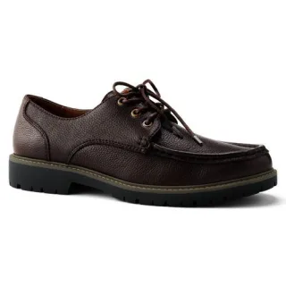 Leder-Schnürschuhe, Herren, size: regular, Braun, Leder, by Lands' End
