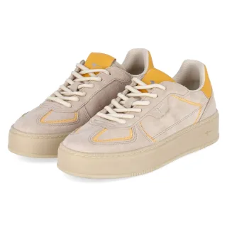 Tamaris Low Sneaker - Gr. 36 - Beige - Leder und Synthetik