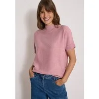 CECIL Kurzarmpullover im angenehmen Materialmix