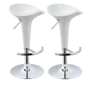 Barhocker Hocker 2er Set - Nr 120 - Kunstoff Weiss
