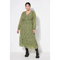 Studio Untold Maxikleid Maxikleid A-Line Flower Print Wrap-Effekt