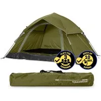 Lumaland Kuppelzelt Wurfzelt Zelt für 3 Personen 210x190x110cm, Leichtes Pop Up Wurfzelt, 2-3 Personen Kuppelzelt, Wasserdicht