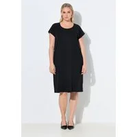 Ulla Popken Minikleid Jerseykleid Ziersteine Oversized Rundhals Halbarm
