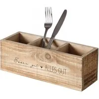 Spetebo Besteckhalter Vintage Küchen Organizer mit 3 Fächern 28 x 9 cm, (Anzahl, 1-tlg., Stück), Vielseitig einsetzbar