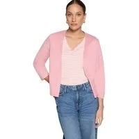 Zero Strickjacke Damen mit 3/4 Arm (1-tlg) Plain/ ohne Details