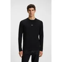 BOSS ORANGE Langarmshirt TChark Rundhalsausschnitt, Regular Fit, mit BOSS-Logo