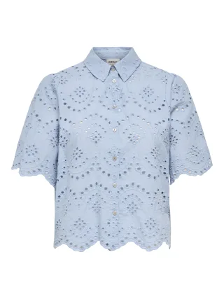 ONLY - ONLVALAIS S/S SHIRT WVN NOOS Cashmere Blue - Gr. - S