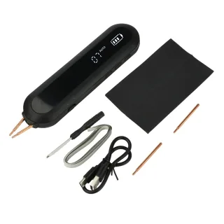 Small Handheld Spot Welding Machine 12-Level Power Manual/Auto LED Light 0-9 2200mAh Li-Poly 800A 4.2V Output Type-C 0.1