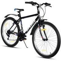 HILAND Mountainbike 24 26 Zoll MTB Fahrrad für Jugendliche & Erwachsene, Studentenpendeln, mit Doppel-V-Bremse, 18-Gang, High Carbon Stahlrahmen