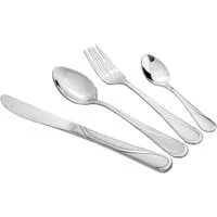 Cheffinger Besteck-Set 24 teilig Besteckset Essbesteck Elegant-Design langlebig (24-tlg), Edelstahl
