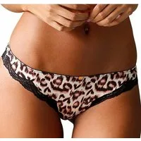 JETTE String mit Leopardenmuster