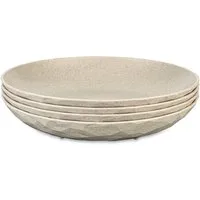 KOZIOL Speiseteller CLUB PLATE, Teller Set, 4-tlg., spülmaschinengeeignet, melaminfrei, 220 mm
