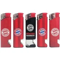 FC Bayern München Feuerzeuge 5x Feuerzeug mit Flaschenöffner oder Stabfeuerzeug Geschenkidee (5-St), Lizenz Fussball Fanartikel FC Bayern München