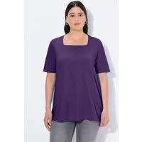 Ulla Popken T-Shirt T-Shirt A-Linie Carré-Ausschnitt Halbarm