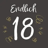 Duni Papierserviette Duni Servietten Endlich 18 Happy Birthday 33 x 33