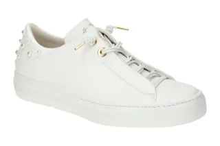Paul Green Damen Sneaker 5476-04 Wei? Glattleder Gummisohle Schnellverschluss
