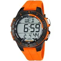 Calypso Quarzuhr Herrenuhr K5607-1 Orange Kunststoffband 48 mm