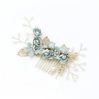 MOPUEA Haarnadel Haarkamm mit Perlen und Strass Haarspange Blumen-Haarschmuck, 1-tlg.