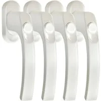 Häusler Onlinehandel GmbH Fenstergriff Fenstergriff Sets FG 6 Weiss mit Druckknopf Fenstergriffe, 4 x Fenstergriff, L: 13.5 cm, 90 Grad Rasterung