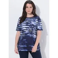 Ulla Popken T-Shirt T-Shirt U-Boot-Ausschnitt Halbarm Pima Cotton