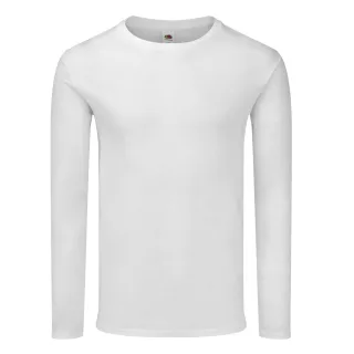 Fruit of the Loom - "Iconic 140" T-Shirt für Herren/Damen Unisex Langärmlig (Weiß)