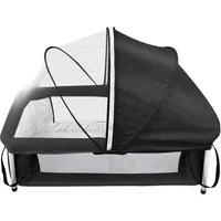 JEOBEST Baby-Reisebett 2-in-1 Reisebett, Faltbares Kinderreisebett Kinderbett mit Moskitonetz, Babybett mit weicher Komfort-Matratze inkl. Rucksack-Tragetasche
