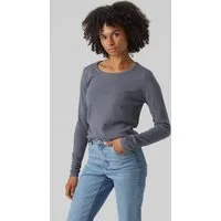 Vero Moda Rundhalspullover VMCARE STRUCTURE LS O-NECK BLOU NOOS mit Strukturmuster